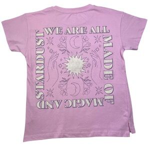 Cotton On Kids Magic Stardust Boho Celestial Short Sleeve Tee Size 8 Purple